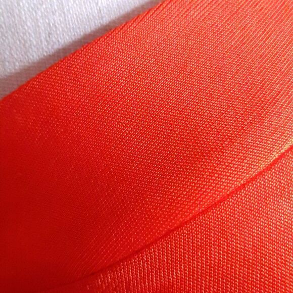 BCBG Max Azria Asymmetrical Bodycon Cutout Dress Red-Orange Shimmer Size XXS - Picture 8 of 16